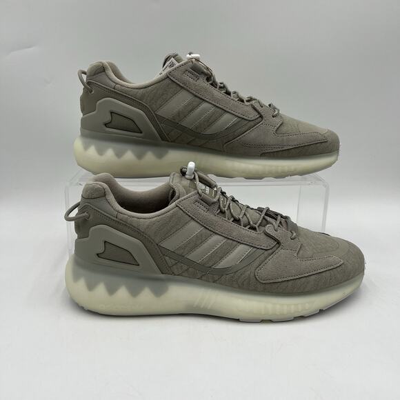 Mens Size 12 Adidas ZX 5K Boost Sesame Grey Running Shoes GX6348 - Picture 1 of 5